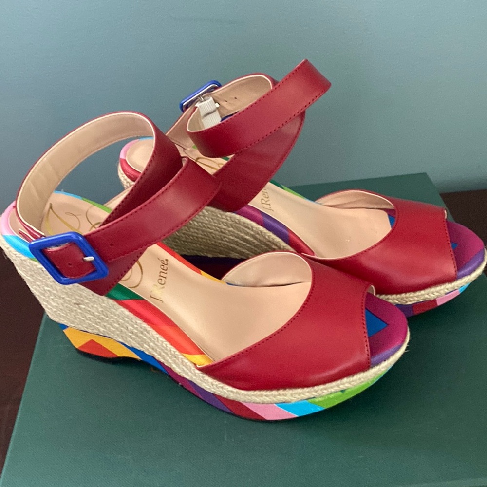 J.Renee espadrilles in fun summer colors!  Ladies size 7 M.